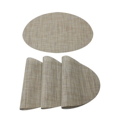 4 Pcs Washable Heat- Cross Woven Non-slip Insulation Placemat - PiccoCasa