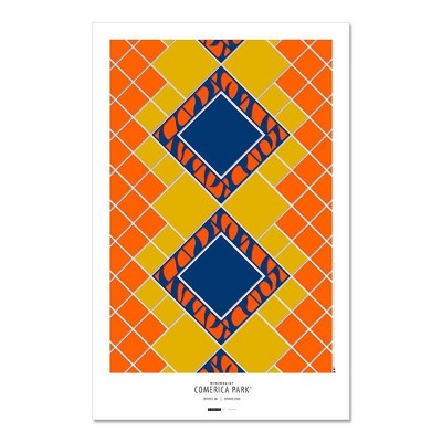 MLB Detroit Tigers Comerica Park Tile Art Poster