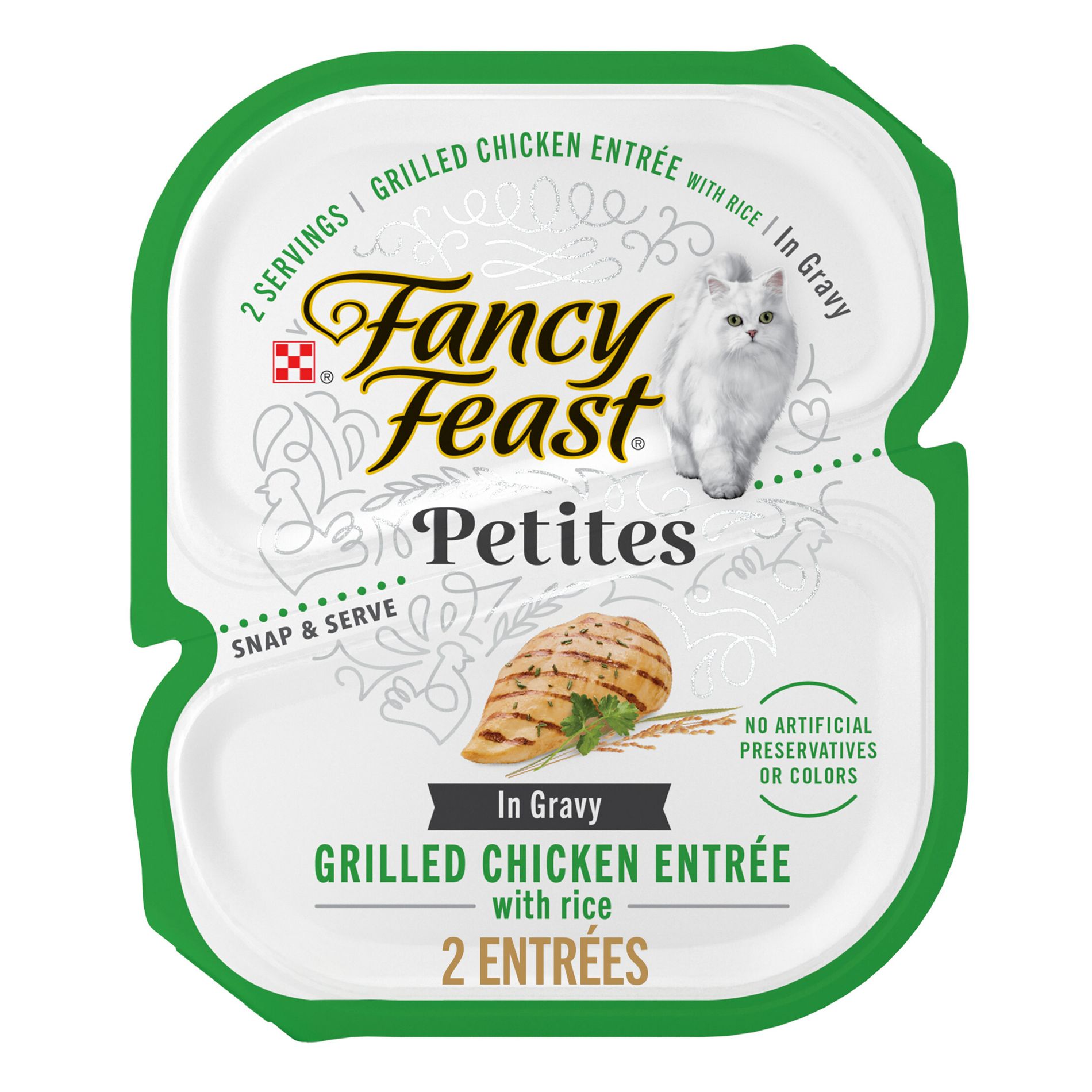 Fancy Feast Petites Grilled Chicken with Wild Rice in Gravy Wet Cat Food - 2.8oz