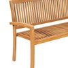 vidaXL Outdoor Patio Bench Stacking Patio Bench with Cushion Solid Wood Teak - 4 of 4