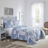 Twin Quilt Set, Reversible Cotton Bedding with Matching Sham, Medium - Weight for Year Round Use, Blue - 2 of 4