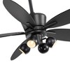 Airsurfer 52" Matte Black Ceiling Fan with Light Kit and Remote, 5 Plywood Blades, G9 Bulb Compatible - 4 of 4