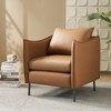 Colin Modern Anti-scratch Fabric Armchair with Black Metal Legs | Artful Living Design - 2 of 4