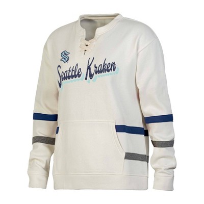 NHL Seattle Kraken Women's Natural Long Sleeve Fleece Hooded Sweatshirt