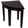 DecoTeak® SnazzyCorner® 18" Teak Wood Shower Corner Stool in Woodland Brown Finish - Target Plus Brown 23"L x 16"D x 18"H - 3 of 4