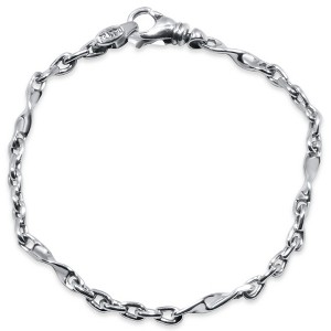 Pompeii3 Men's Link 14k Gold (12gram) or Platinum (19gram) 4mm Bracelet 8.25" - 1 of 2
