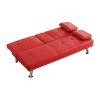 NicBex Modern Leather Tufted Loveseat Sofa Couch with Foldable Cup Holder & Sturdy Legs,2-Seat Lounge Sofa for Living Room,Apartment - 4 of 4