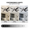 Siljoy 64-in Nickel Modern Ceiling Fan with Light and Remote Control Include(6 Blades Matte Black) - 3 of 4
