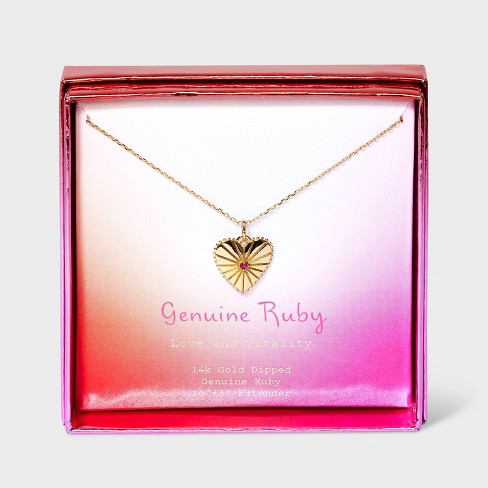 Ruby Heart Gemstone Gift Box Closures