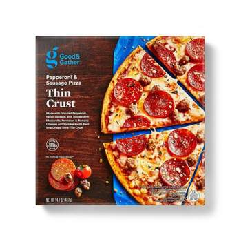Thin Crust Uncured Pepperoni and Sausage  Frozen Pizza - 14.7oz - Good & Gather™