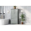 NicBex Tall&Wide Bathroom Storage Cabinet with Adjustable Shelves,3 Doors&3 Drawers,Freestanding Cabinet with Anti-Tipping Device for Bathroom - 4 of 4