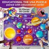 QUOKKA 70 Pieces Jigsaw Puzzles for Kids 4 5 6 Years Old - 400+ Facts on 50 Double-Sided Flashcards | Learn World| Education Activity Gift - 2 of 4