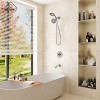 CASAINC 5 inches Wall Mounted Dual Head Shower System with Tub Spout, Brushed Gold - 2 of 4