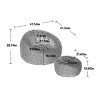 Bean Bag Chair Modern with Footrest and Memory Foam for Living Room or Dorm-3irtyhousy - 4 of 4