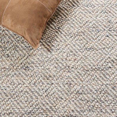 Camel and Grey Handmade Wool Runner Rug, 2'3" x 12'