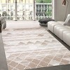 Area Rug Washable Non Slip Backing Boho Trellis Rug Low Pile Distressed Floor Carpet Retro Accent Rug for Living Room Bedroom - 3 of 4