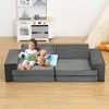 8-Piece Modular Kids Play Couch, Child Sectional Fort Building Sofa for Boys and Girls, Modular High Density Foam Convertible Couch Sofa Indoor - 2 of 4