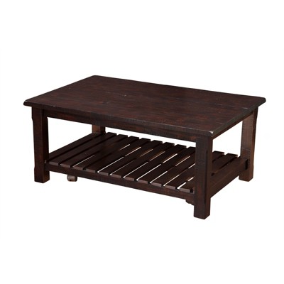 Barn Door Solid Wood Coffee Table Espresso - Martin Svensson Home