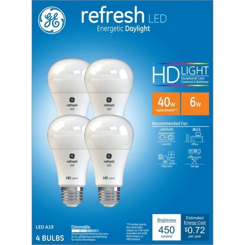 Ge 4pk 5.5w 40w Equivalent Refresh Led Hd Light Bulbs Daylight