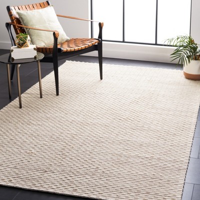 Blue Flat Woven Handmade Wool 6' x 9' Area Rug
