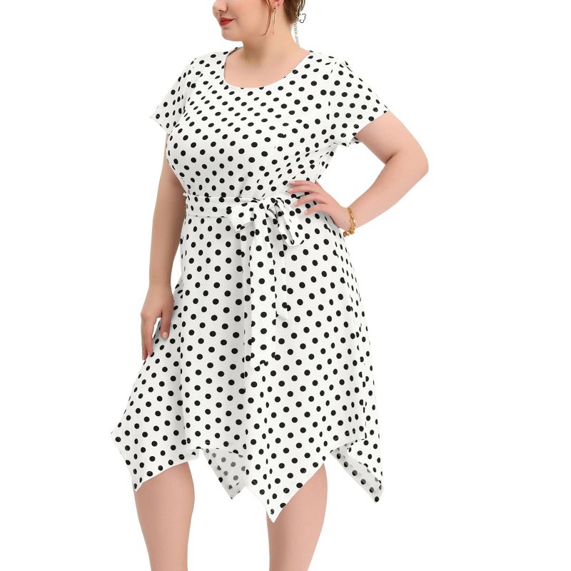 Agnes Orinda Women's Plus Size Polka Dots Wedding Elegant Spring Summer Midi Shirt Dresses, 1 of 6