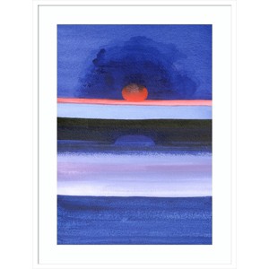 31" x 41" Seascape Sunset Helsinki by Izabella Godlewska de Aranda Wood Framed Wall Art Print - Amanti Art: Modern Lithograph - 1 of 4