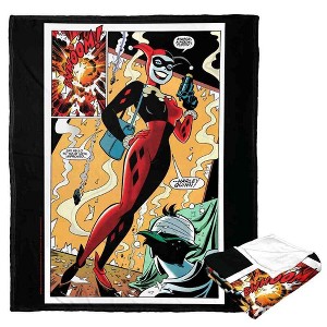 DC Comics Batman Harley Quinn Villainous Origins Silk Touch Throw Blanket - 1 of 4
