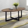 3pk Colton Occasional Accent Table Set Light Brown - Steve Silver Co.: Oval Wood Veneer, Metal Frame, Modern Design - 4 of 4