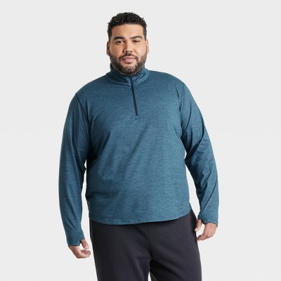 Men's Big Soft Stretch ½ Zip Top - All In Motion™ Dark Blue 3XL