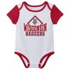 NCAA Wisconsin Badgers Infant Boys' 3pk Bodysuit - 3 of 4