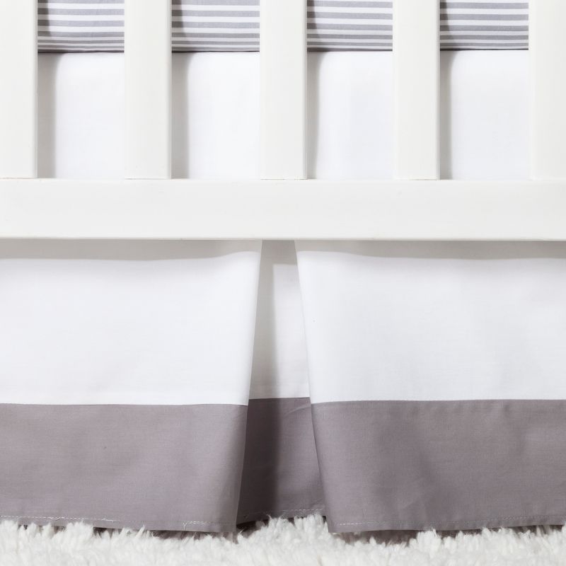 Crib Bedding Set Two by Two 4pc - Cloud Island&#8482; Gray, 5 of 10