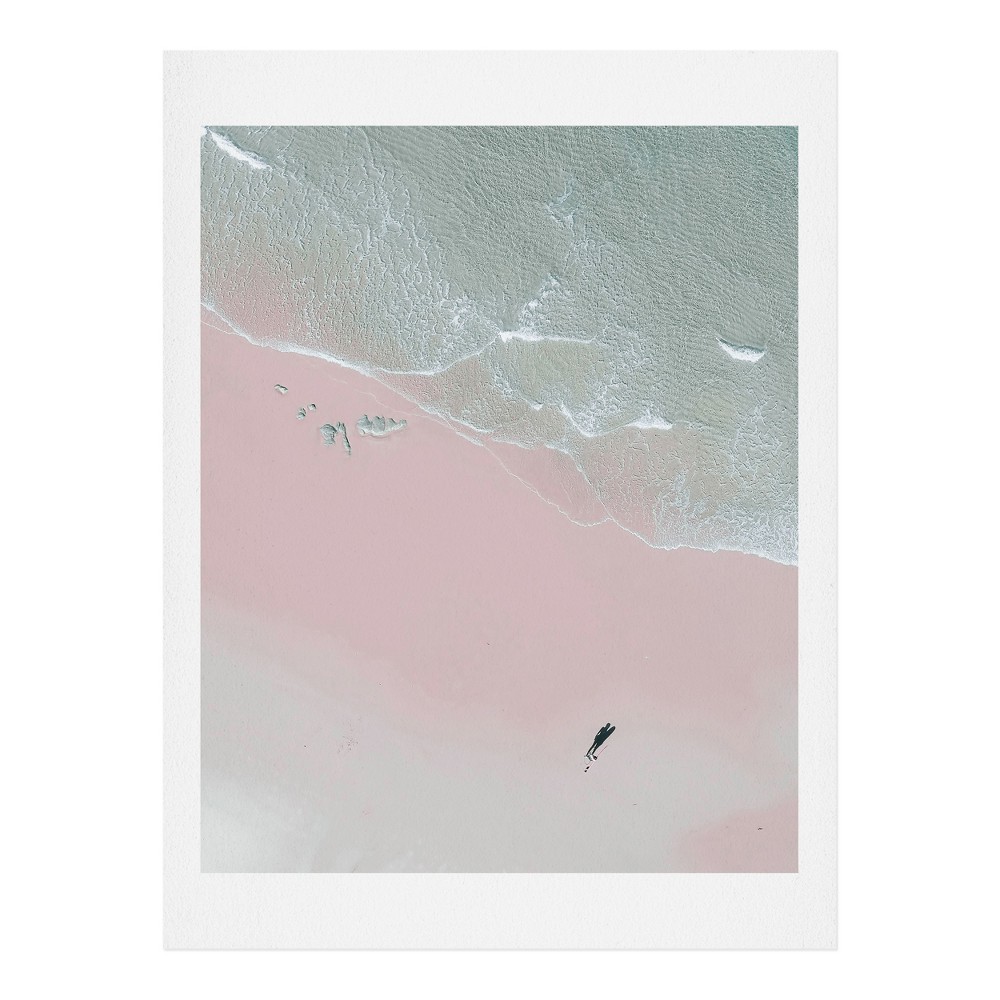 16" x 20" Ingrid Beddoes Surfer Chick Wall Art Print Pink - society6