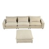 NicBex Modular 128" Sectional Sofa Chenille Sleeper Couch Set with Ottoman and 3 Pillows for Living Room - 4 of 4
