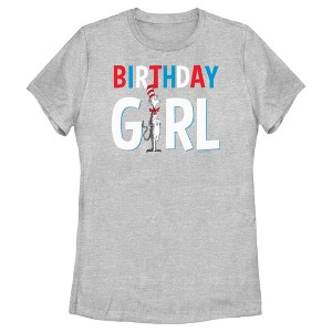 Women's Dr. Seuss Cat in the Hat Birthday Girl T-Shirt - 1 of 4