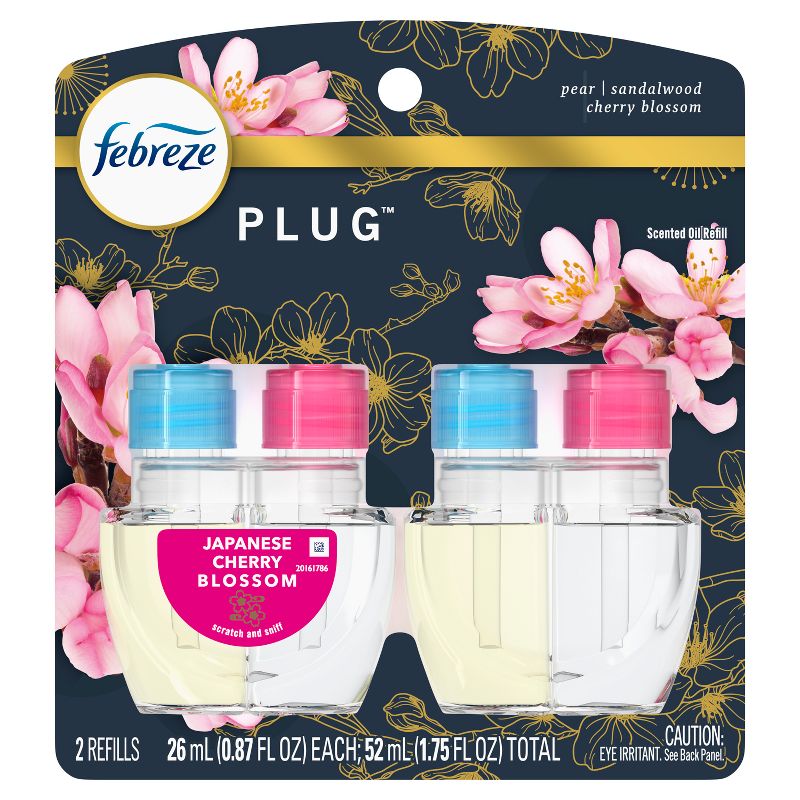 Febreze Dual Plug Air Freshener Refill Japanese Cherry Blossom Plug - 1.75 fl oz/2pk, 3 of 13