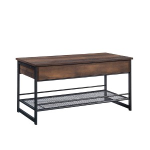 Sauder Briarbrook Lift Top Coffee Table Barrel Oak: Transitional Style, Metal Frame, MDF Top, C-Shape Base - 1 of 4