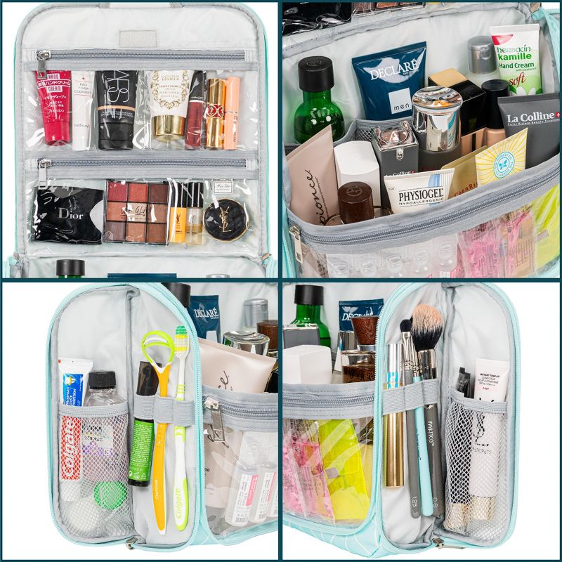 PAVILIA Large Hanging Toiletry Bag, Travel Women Men Cosmetic Organizer, Water Resistant Makeup Accessories Essentials Kit, 5 of 10