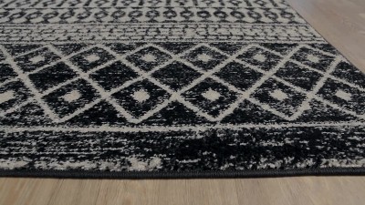 Reversible Gray Synthetic 8' x 10' Rectangular Rug