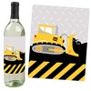 Big Dot of Happiness Dig It - Construction Party Zone - Baby Shower or Birthday Party Decor for Women and Men - Wine Bottle Label Stickers - Set of 4 - 2 of 4