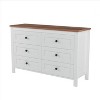 Hommoo Retro Farmhouse Style Wooden Dresser with 6 Drawer - 4 of 4