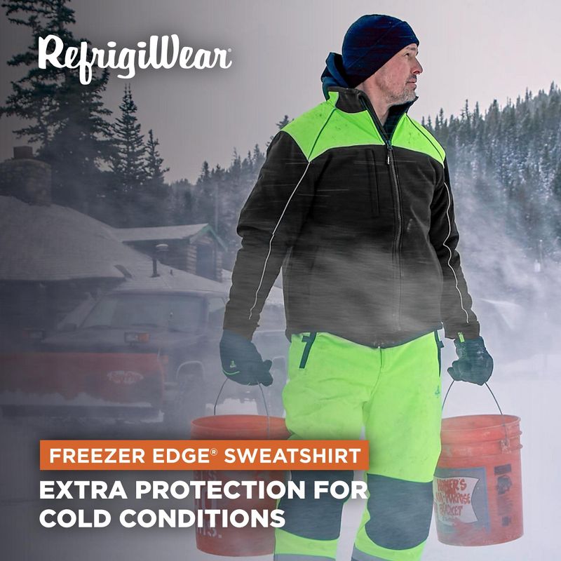 RefrigiWear Men's Freezer Edge Hooded Sweatshirt, Zip-Up Hoodie, 3 of 8