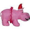 Gemmy Christmas Airblown Inflatable Hippo w/Pink Tutu, 2.5 ft Tall, Pink - 3 of 4