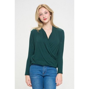 WEST K Women's Tessa Long Sleeve Surplice Knit Top - 1 of 4