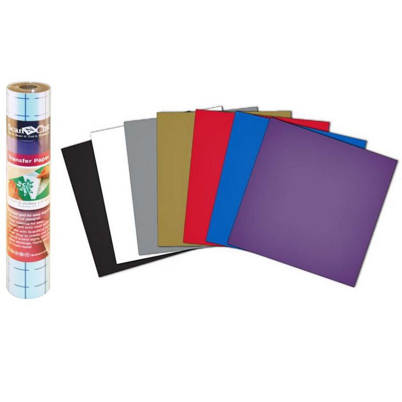 Brother ScanNCut DX Adhesive Craft Vinyl Pack and Transfer Tape with Grid, 1 of 6