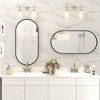 Apmir Oval High-Strength Tempered Glass and Aluminum Alloy Framed French Cleat Mounted Wall Decor Bathroom Vanity Mirror with 5-Year Warranty - 3 of 4