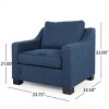 Accent Club Chair Contemporary Upholstered Armrest Design for Living Room with Birch Wood Legs 33.75" Width - 3irtyhousy - 4 of 4