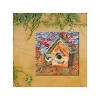 Cottage Garden West of The Wind Autumn Bird Orange, Blue 24 x 24 Inch Waterproof Gallery Wrapped Canvas, Outdoor Garden, Yard, Patio All Weather - 2 of 2