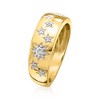 Ross-Simons 0.15 ct. t.w. Diamond Moon and Star Ring in 18kt Gold Over Sterling - 3 of 4