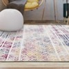 Modern Washable Rug Non-Slip - Geometric Low Pile Area Rug, Neutral Beige Kitchen Mat - Machine Washable & Stain Resistant - 3 of 4