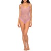 Smart & Sexy Women's Sheer Lace & Mesh Bodysuit Orchid Hue (dot Mesh) 3x :  Target